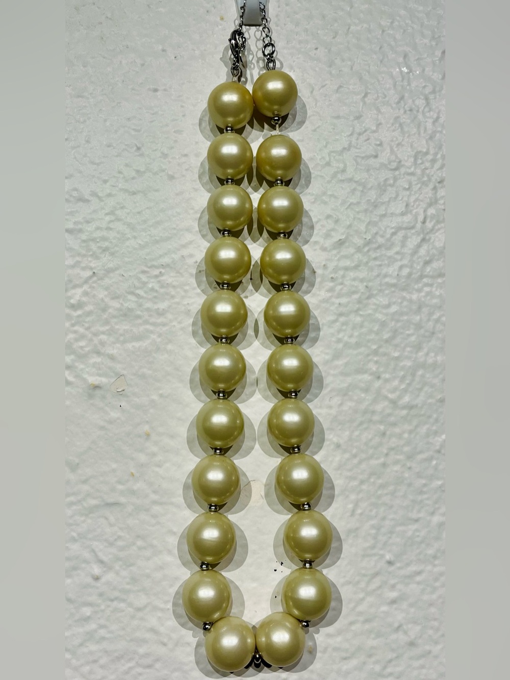 Vintage Talbots Pale Gold Faux Pearl Necklace